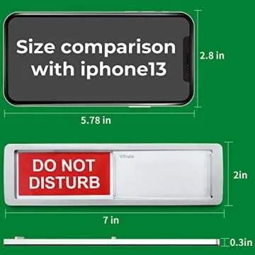 Privacy Sign, Do Not Disturb/Welcome Sign for Home Office Restroom Conference Hotles Hospital, Privacy Slide Door Sign Tells Whether Room in Vacant or Occupied, 7'' x 2'' Indicator - Silver