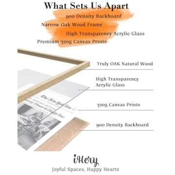 Stylish iHery Happy Hour Framed Newspaper Wall Art
