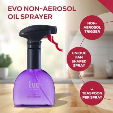 Evo Non-Aerosol Oil Sprayer Minis for Healthy Cooking