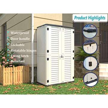 Weather-Resistant Multi-Purpose Outdoor Storage Shed