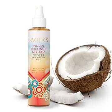 Pacifica Beauty Indian Coconut Nectar Hair & Body Mist Pack, Fragrances, Body Fragrance, Perfume Spray, Clean Perfume, Paraben Free, Vegan, 6 fl oz Each (Pack of 2)