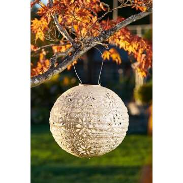 Allsop Home Garden 31598 Solar Lighting, 12X12, Pearl