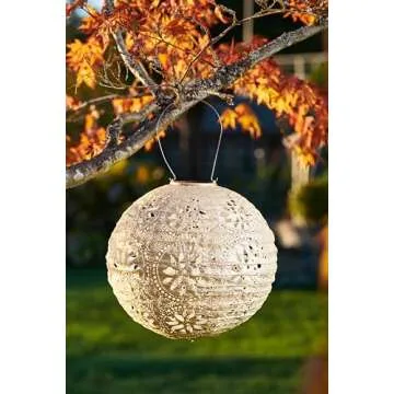 Allsop Home Garden 31598 Solar Lighting, 12X12, Pearl