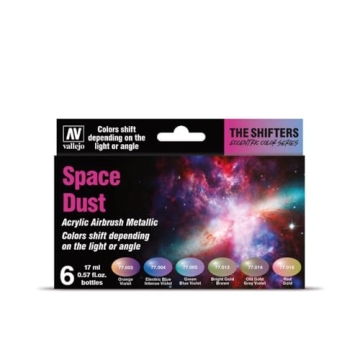 Vallejo The Shifters Space Dust - Set of 6 Vibrant Metallic Acrylic Airbrush Colours