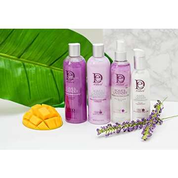 Design Essentials Agave & Lavender Moisturizing Hair Bath, Sulfate-Free Shampoo- Blow-Dry & Silk Press Collection - 12oz