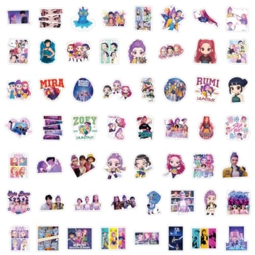 Demon Movie Hunters Stickers 55 Pcs - Stylish, Removable & Waterproof Stickers for All Ages