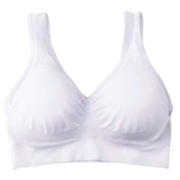 Mirity Padded Sports Bras For Women Freedom Seamless Racerback Spanx Yoga Bra Pack of 3, 3 White, Large