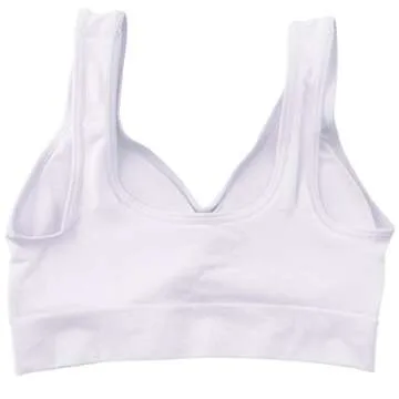 Mirity Padded Sports Bras For Women Freedom Seamless Racerback Spanx Yoga Bra Pack of 3, 3 White, Large