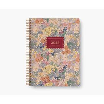 RIFLE PAPER CO. 2025 12-Month Soft Cover Canvas Spiral Planner | 6.25" × 8.5" Agenda with Monthly &...