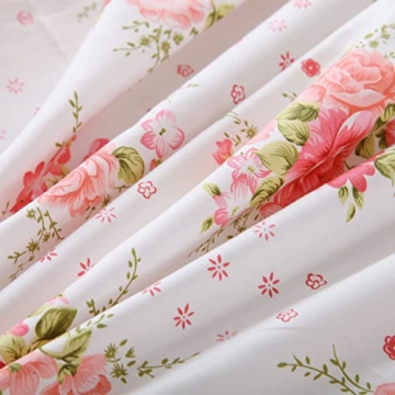 Elegant Blossom Floral Duvet Cover Set for Teens and Girls
