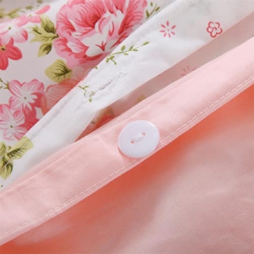 Elegant Blossom Floral Duvet Cover Set for Teens and Girls