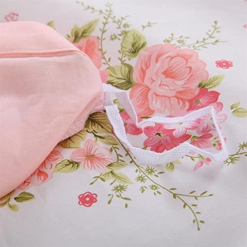 Elegant Blossom Floral Duvet Cover Set for Teens and Girls