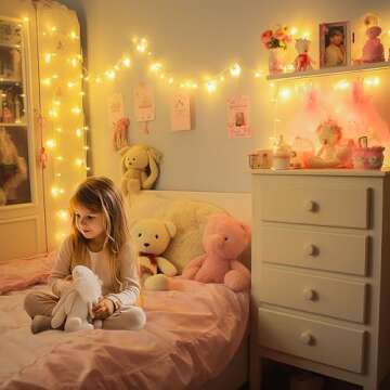 JMEXSUSS 400 LED String Lights – 132ft Warm White Indoor/Outdoor Twinkle Lights for Holiday Decor