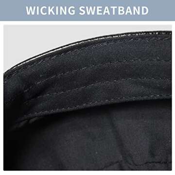 Beret Hats for Women PU Leather Newsboy Fiddler Cap with Veil Casual Baker Boy Captain Hat Octagonal-Black