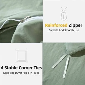 ETDIFFE Pom Pom Duvet Cover Set - Bohemian Style