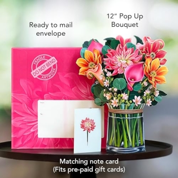 Freshcut Paper Pop Up Cards - Beautiful Flower Bouquets