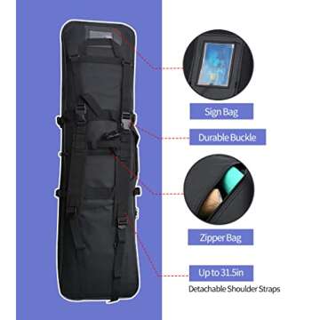Tactical 37" Rifle Backpack: Durable Outdoor Shooting Case