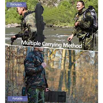 Tactical 37" Rifle Backpack: Durable Outdoor Shooting Case