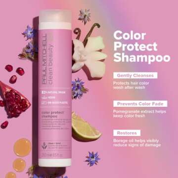 Paul Mitchell Clean Beauty Color Protect Shampoo, Gently Cleanses, Protects Hair Color, For Color-Tr...