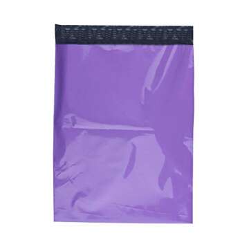 100 Purple Self Seal Poly Mailers for Secure Shipping Envelopes
