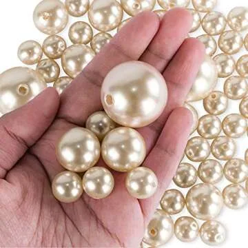 Super Z Outlet Elegant Glossy Polished Pearl Beads for Vase Fillers, DIY Jewelry Necklaces, Table Sc...