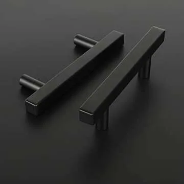 Peaha Black Cabinet Pulls 3 inch Black Drawer Pulls 15 Pack - PHJ22BK Black Cabinet Handles Bar Pulls for Cabinets Black Cabinet Hardware Kitchen Pulls for Cabinets Black