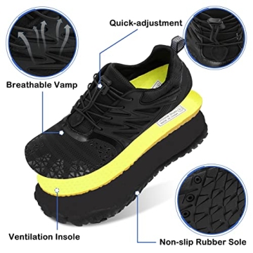 Unisex Quick Dry Aqua Hiking Shoes - All Black 11.5W/10.5M