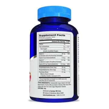 Focus Factor Kids Extra Strength Daily Chewable for Brain Health Support, 120 Count – Vitamins - Q...