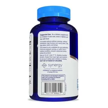 Focus Factor Kids Extra Strength Daily Chewable for Brain Health Support, 120 Count – Vitamins - Quality Formula – Gluten & Dairy Free Supplements for Children – No Artificial Sweetener