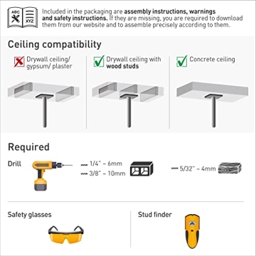 Barkan Ceiling TV Mount for Flat and Curved Screens