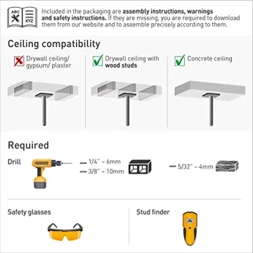 Barkan Ceiling TV Mount for Flat and Curved Screens