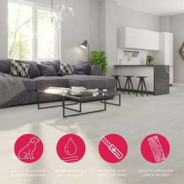 Lucida Surfaces Vinyl Flooring Tiles | Peel Stick DIY