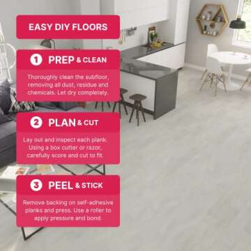 Lucida Surfaces Vinyl Flooring Tiles | Peel Stick DIY