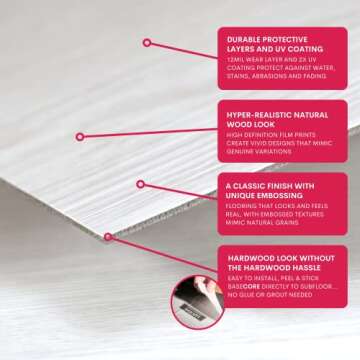 Lucida Surfaces Vinyl Flooring Tiles | Peel Stick DIY