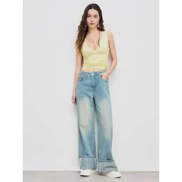 Lace Crop Tank Tops for Women with V-neck Style