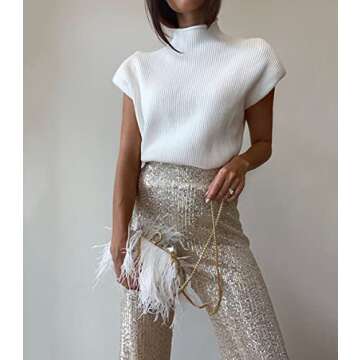 Zakia Real Natural Ostrich Feather Evening Clutch Shoulder Bag Party Bag (A-White)