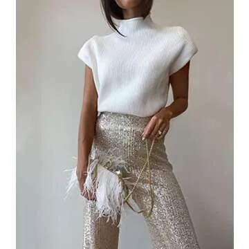 Zakia Real Natural Ostrich Feather Evening Clutch Shoulder Bag Party Bag (A-White)