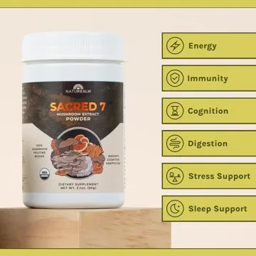 Naturealm Sacred 7 Mushroom Powder Boosts Immunity and Focus