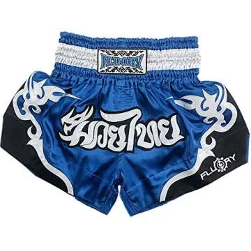 FLUORY Muay Thai Fight Shorts,MMA Shorts Clothing Training Cage Fighting Grappling Martial Arts Kick...