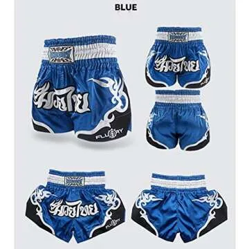 FLUORY Muay Thai Fight Shorts,MMA Shorts Clothing Training Cage Fighting Grappling Martial Arts Kickboxing Shorts Clothing