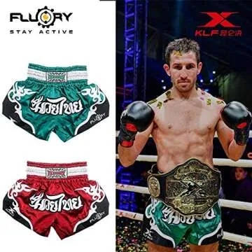 FLUORY Muay Thai Fight Shorts,MMA Shorts Clothing Training Cage Fighting Grappling Martial Arts Kickboxing Shorts Clothing