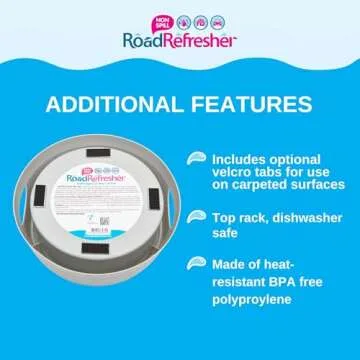 Road Refresher by Prestige Pets, The No-Spill, Slobber Stopper Water Bowl Dispenser, The Neater Dish for Home & Travel, No Messy Splashes, Spilling or Drips for Dogs & Cats