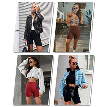 Women’s Workout Running Shorts High Waist Tummy Control Athletic Gym Yoga Lounge Shorts (N08M-HeiKaRed)