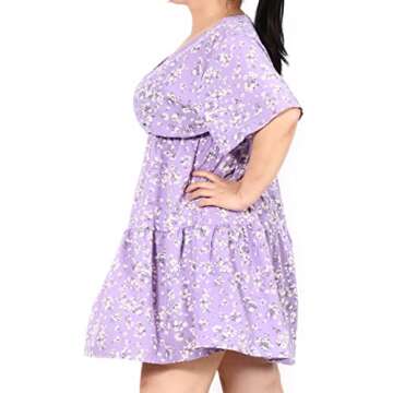 Women’s Plus Size Floral Wrap Dress - Elegant Summer Fashion