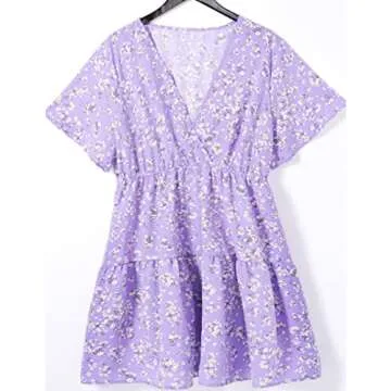 Women’s Plus Size Floral Wrap Dress - Elegant Summer Fashion