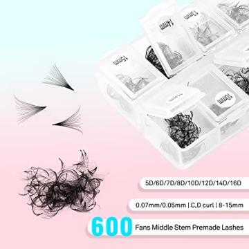 VAVALASH 600 Fans Premade Lash Extensions - Mix Lengths & Easy to Apply