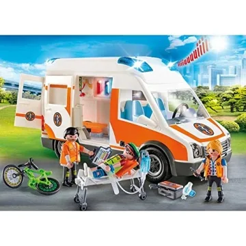 Playmobil Ambulance with Flashing Lights for Kids