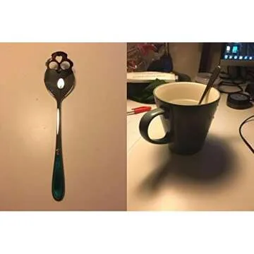 Wahdawn Cool Stainless Steel Skull Spoons Tableware for Coffee Tea Sugar Halloween Gifts, Set of 4