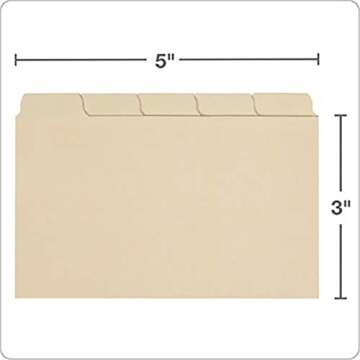 Oxford Index Card Guides with Customizable Tabs 3x5