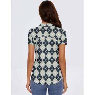 TFSDOD Women's Golf Polo Shirts Lightweight Moisture Wicking